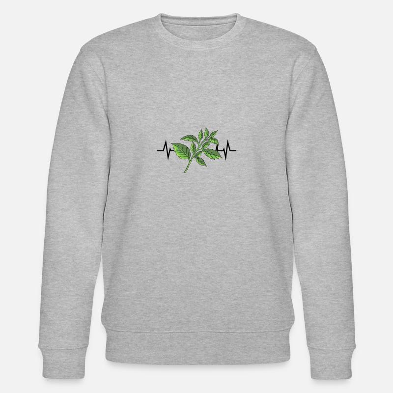 Basilic Herbes Heartbeat - Sweat bio CHANGER Stanley/Stella Unisexe - gris chiné
