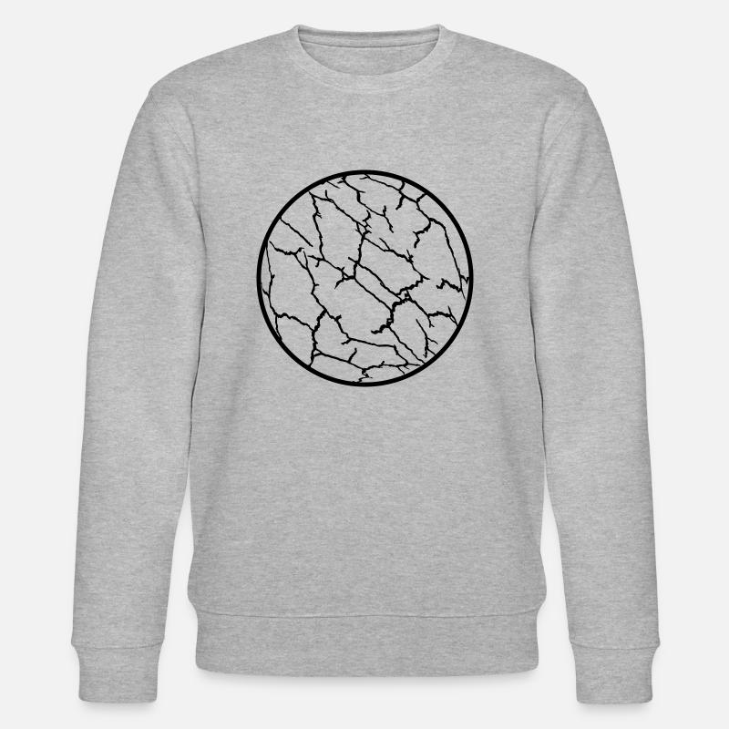 Risse Muster Planet Ball - Stanley/Stella Unisex Bio-Sweatshirt CHANGER - Grau meliert