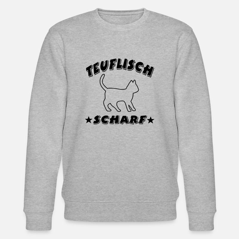 Katze - Stanley/Stella Unisex Bio-Sweatshirt CHANGER  - Grau meliert