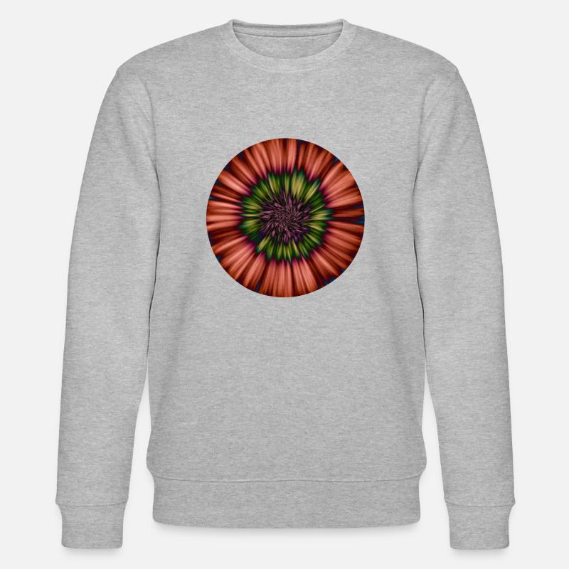 Abstract Tie Dye Flower Pattern - Stanley/Stella Unisex Bio-Sweatshirt CHANGER  - Grau meliert
