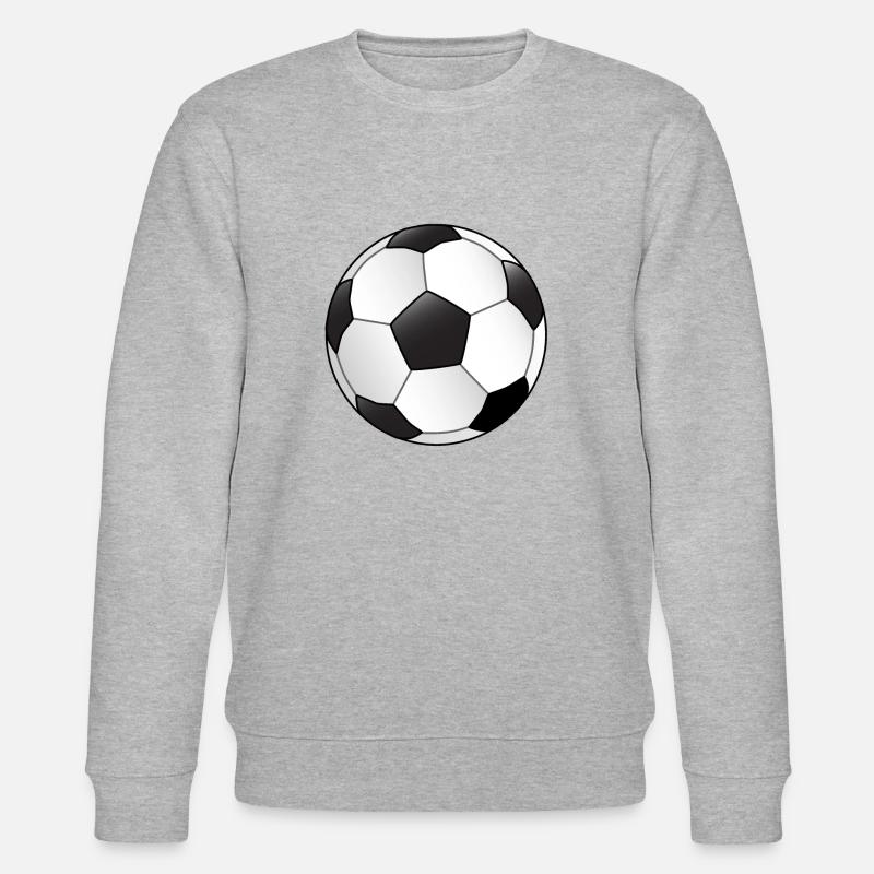 Fußball mit grünem Hintergrund - Stanley/Stella Unisex Bio-Sweatshirt CHANGER  - Grau meliert