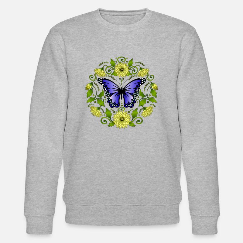 Schmetterling - Stanley/Stella Unisex Bio-Sweatshirt CHANGER  - Grau meliert