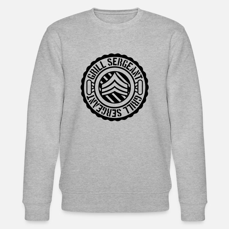 Grillfest Grill Sergeant Stempel - Stanley/Stella Unisex Bio-Sweatshirt CHANGER  - Grau meliert