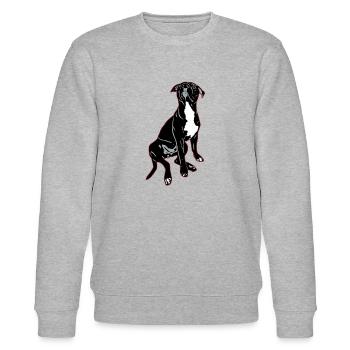 American Bully - Stanley/Stella CHANGER Unisex Organic Sweatshirt - heather grey - Front - Nik (191cm) & Marisol (170cm)