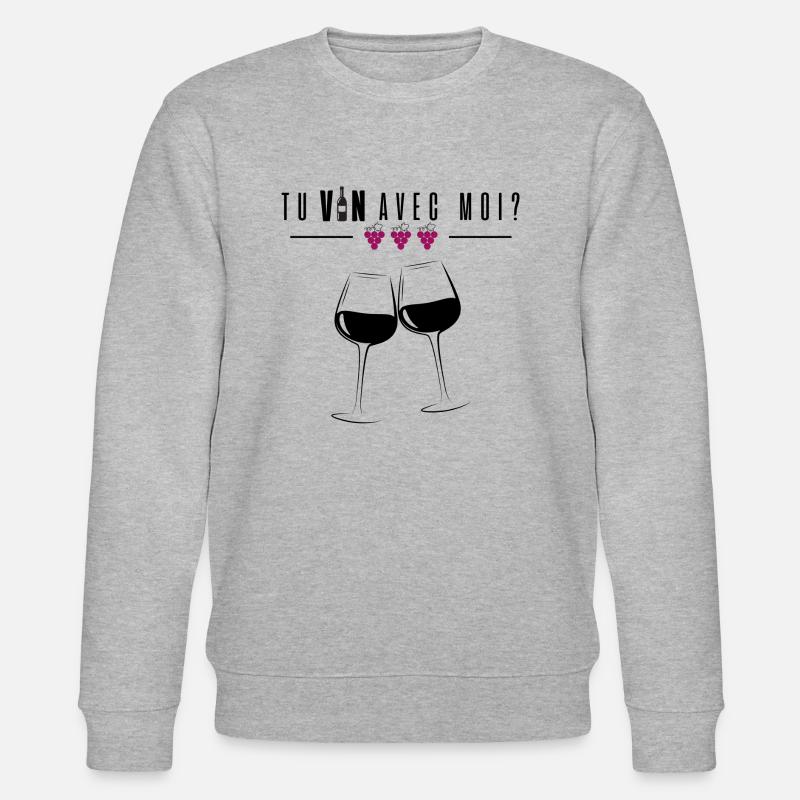 tu vin avec moi - Sweat bio CHANGER Stanley/Stella Unisexe - gris chiné