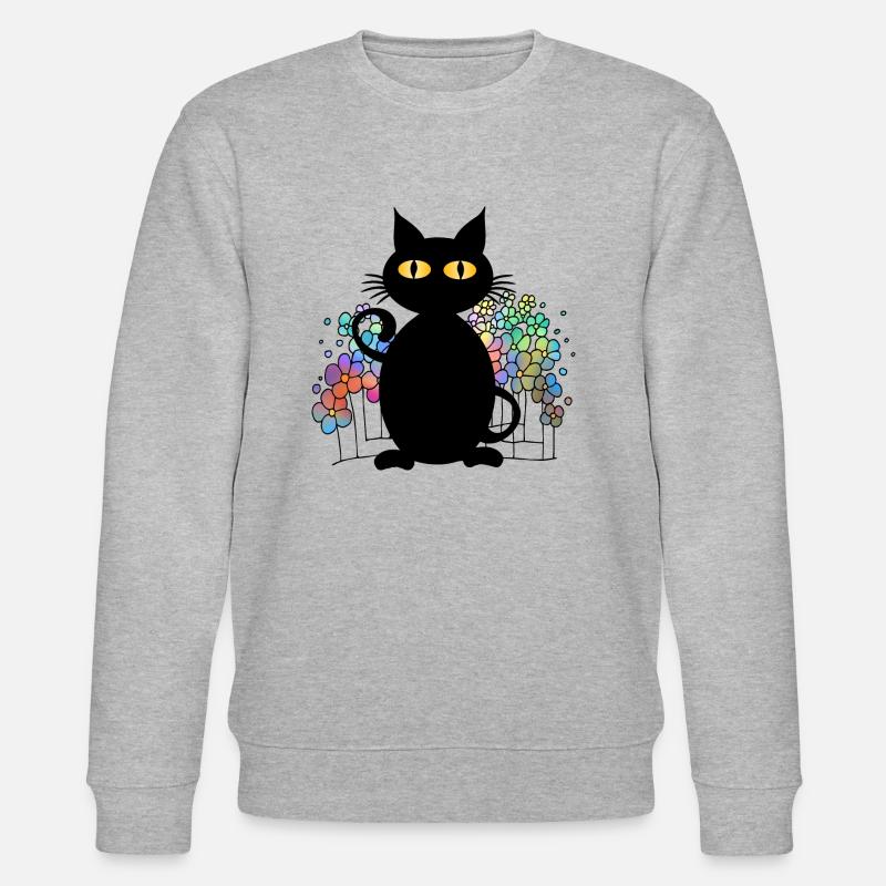 Katze - Stanley/Stella Unisex Bio-Sweatshirt CHANGER  - Grau meliert