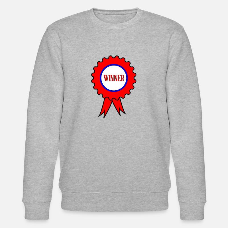 Gewinner Rote Rosette - Stanley/Stella Unisex Bio-Sweatshirt CHANGER  - Grau meliert