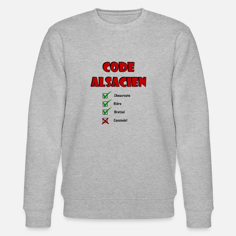 Code Alsacien - Sweat bio CHANGER Stanley/Stella Unisexe - gris chiné