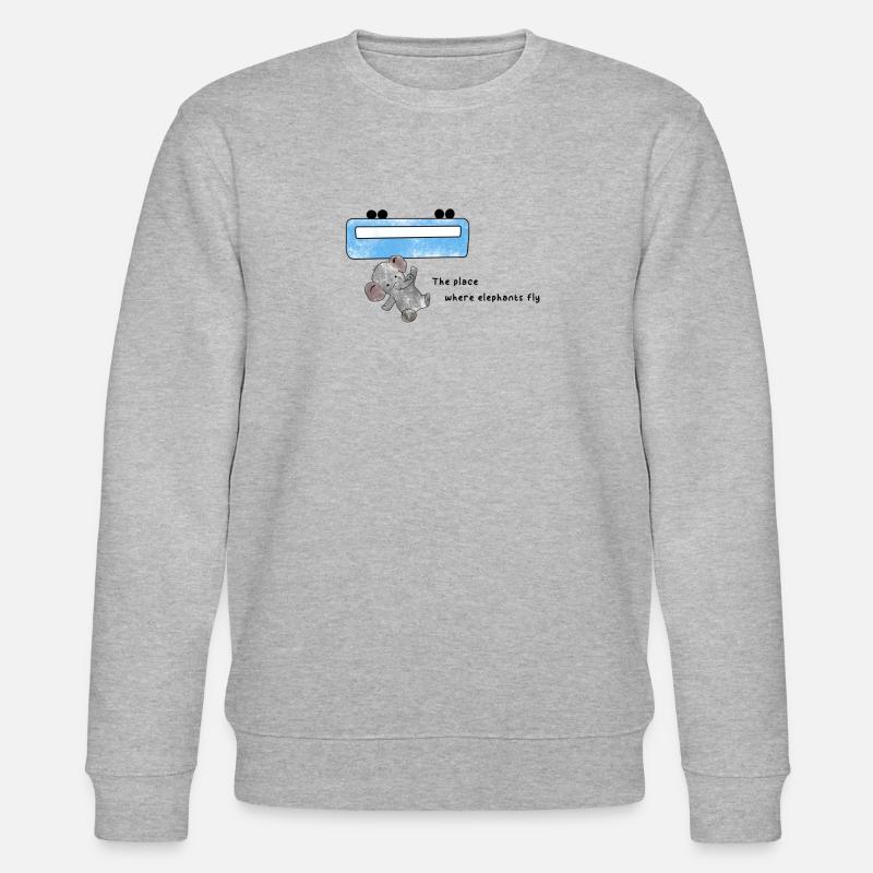 The place where elephants fly - Stanley/Stella Unisex Bio-Sweatshirt CHANGER  - Grau meliert