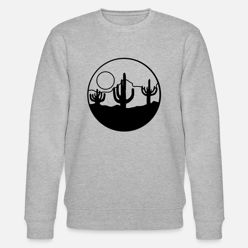 Nature Soleil Paysage désertique - Sweat bio CHANGER Stanley/Stella Unisexe - gris chiné