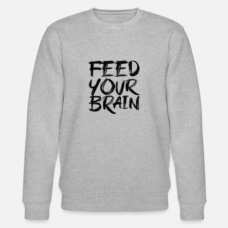 Feed your Brain - Stanley/Stella Unisex Bio-Sweatshirt CHANGER  - Grau meliert