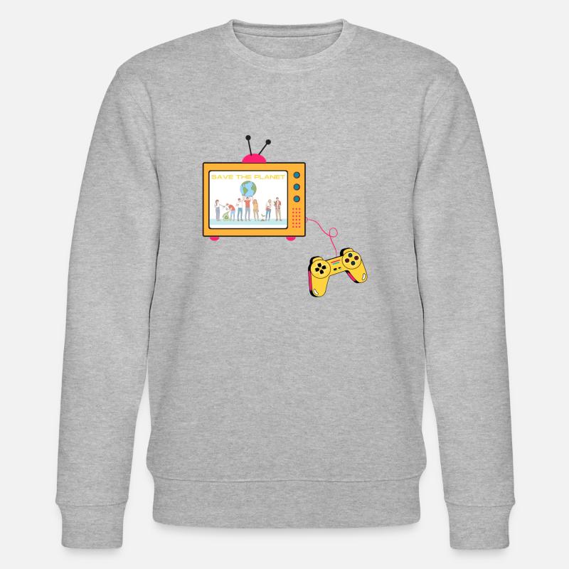 Save the Planet - Stanley/Stella Unisex Bio-Sweatshirt CHANGER  - Grau meliert