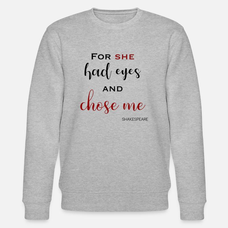 Shakespeares Satz - Stanley/Stella Unisex Bio-Sweatshirt CHANGER - Grau meliert