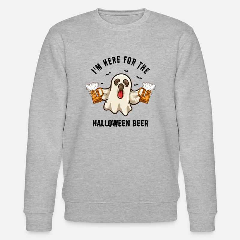 HALLOWEEN BIER - Stanley/Stella Unisex Bio-Sweatshirt CHANGER  - Grau meliert