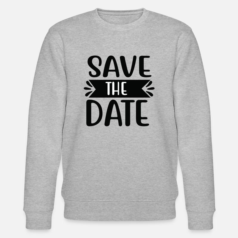 Save the Date - Stanley/Stella Unisex Bio-Sweatshirt CHANGER  - Grau meliert