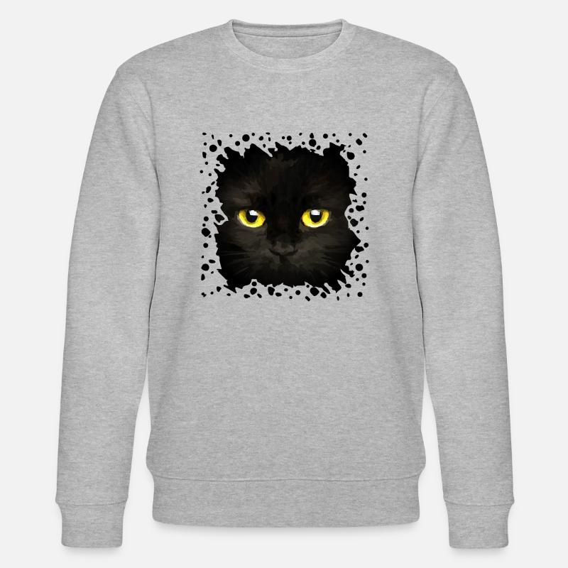 Katze - Stanley/Stella Unisex Bio-Sweatshirt CHANGER  - Grau meliert