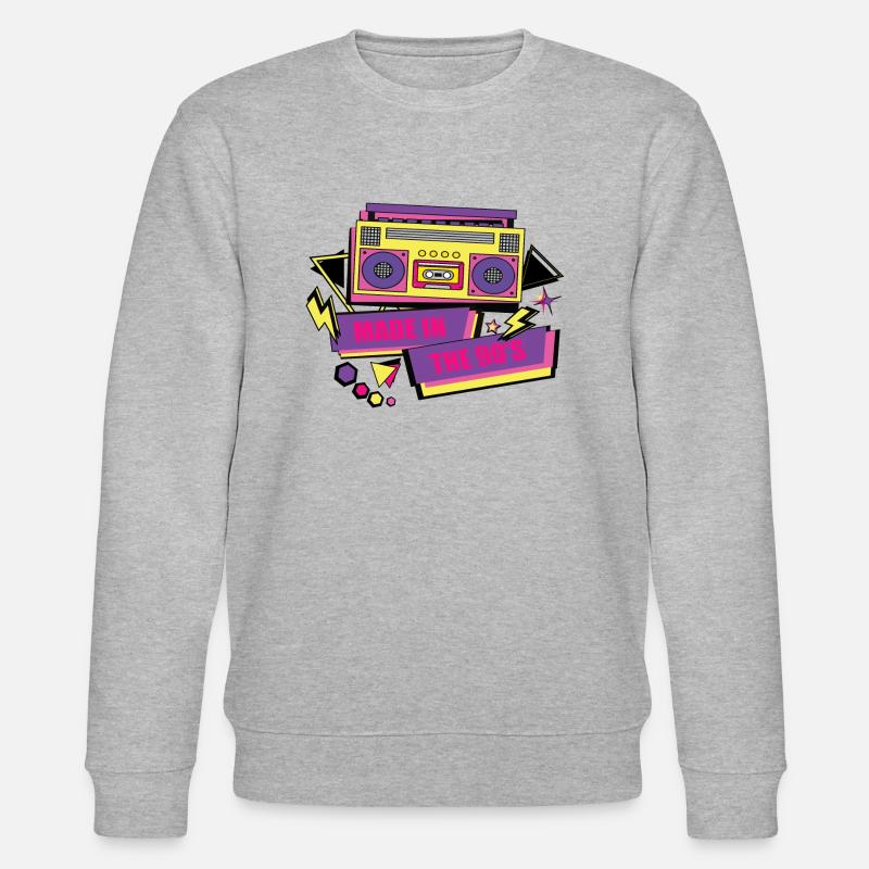 1990iger Sprüche 90s Geschenksidee - Stanley/Stella Unisex Bio-Sweatshirt CHANGER  - Grau meliert