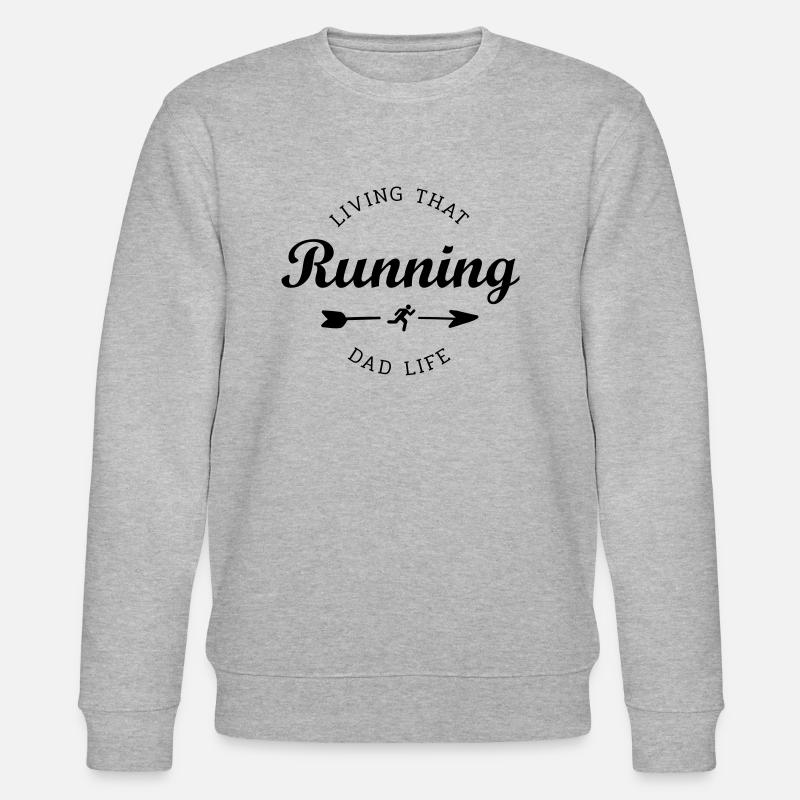 running dad life - Stanley/Stella Unisex Bio-Sweatshirt CHANGER  - Grau meliert