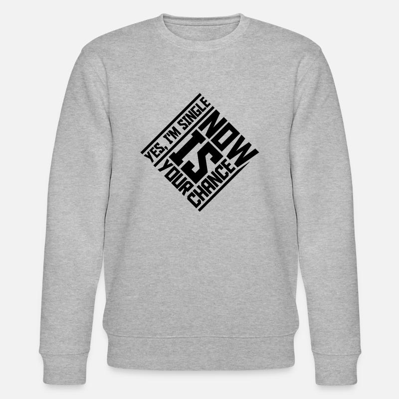 single now your chance - Stanley/Stella Unisex Bio-Sweatshirt CHANGER  - Grau meliert