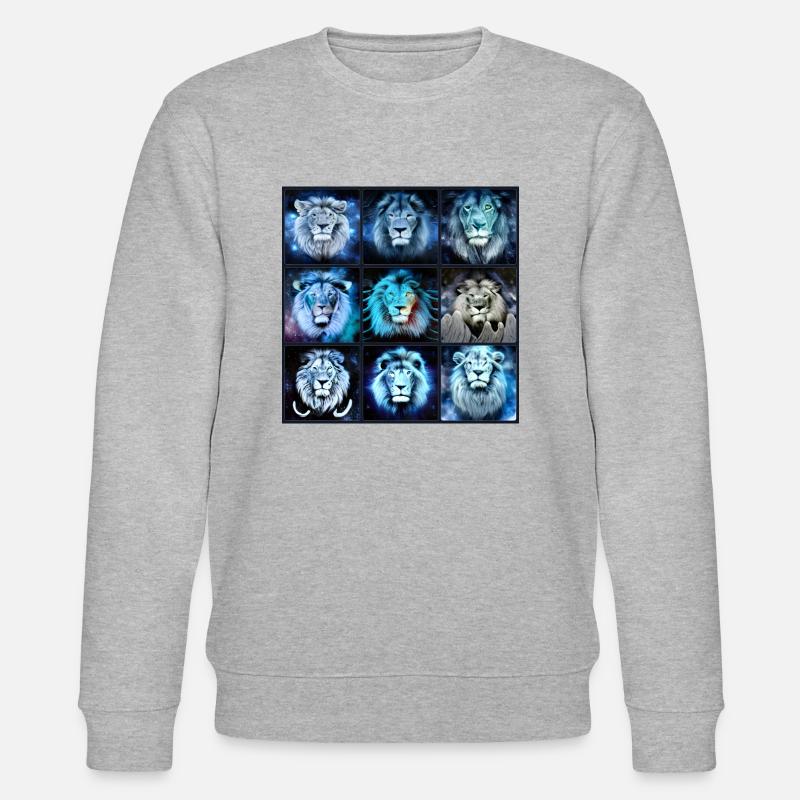 BLAUE LION Collage - Stanley/Stella Unisex Bio-Sweatshirt CHANGER  - Grau meliert