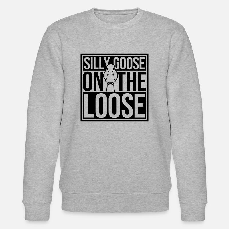goose on the loose - Stanley/Stella Unisex Bio-Sweatshirt CHANGER  - Grau meliert