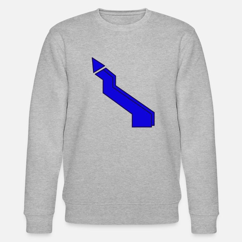 Blitz blau - Stanley/Stella Unisex Bio-Sweatshirt CHANGER  - Grau meliert