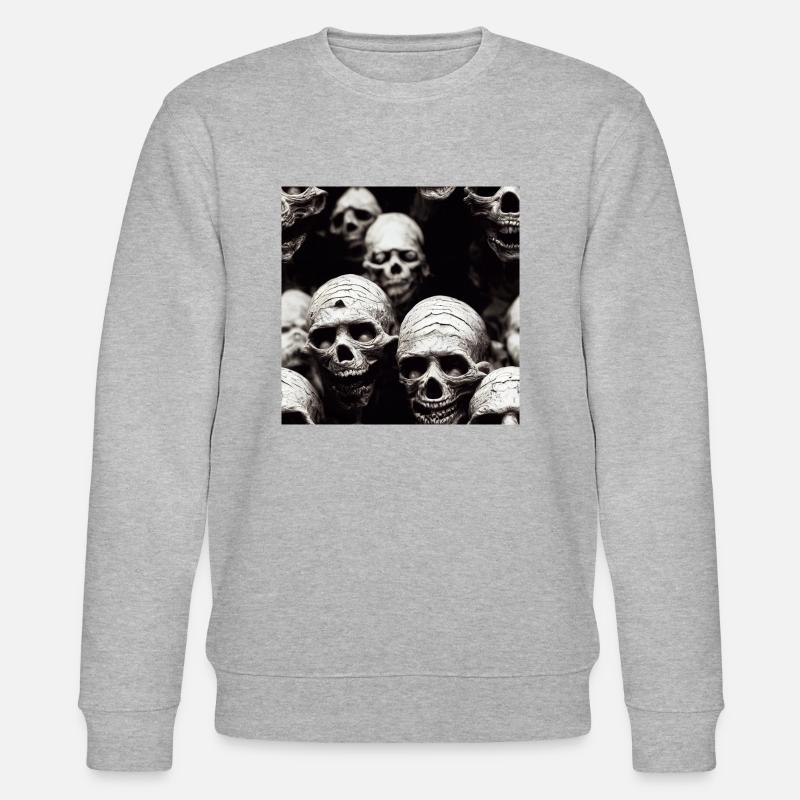 Schädel - Stanley/Stella Unisex Bio-Sweatshirt CHANGER  - Grau meliert