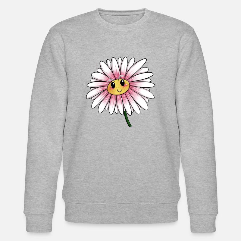 Gänseblümchen - Stanley/Stella Unisex Bio-Sweatshirt CHANGER  - Grau meliert