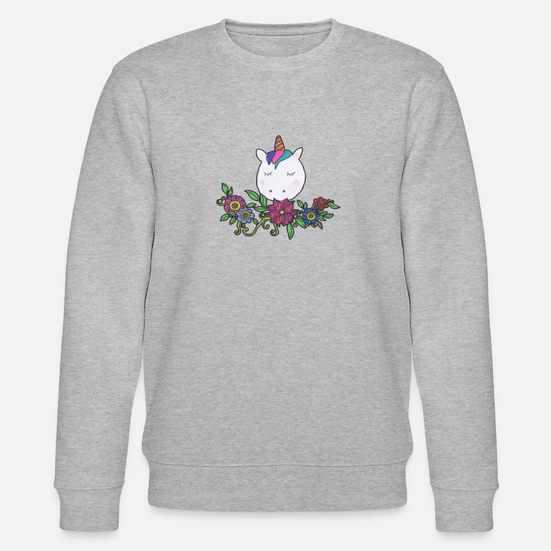 Einhorn - Stanley/Stella Unisex Bio-Sweatshirt CHANGER  - Grau meliert