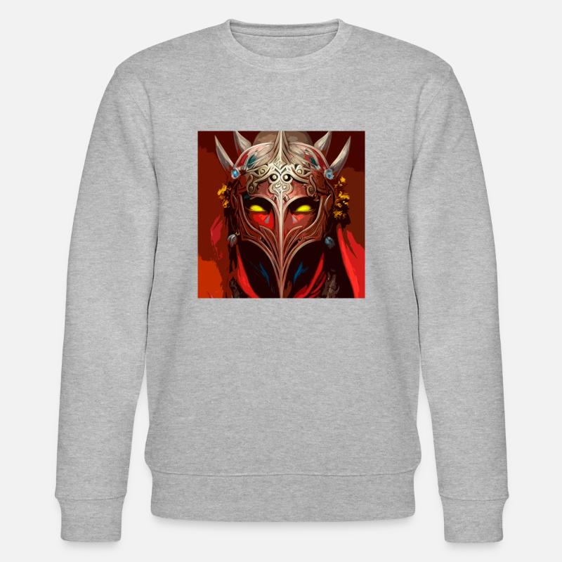 Medieval warrior mask, epic - Stanley/Stella CHANGER Unisex Organic Sweatshirt - heather grey