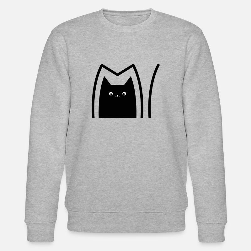 Katze_Comic_Style - Stanley/Stella Unisex Bio-Sweatshirt CHANGER  - Grau meliert