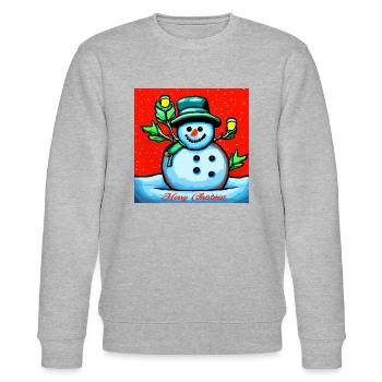 Frohe Weihnachten Feliz Navidad - Stanley/Stella Unisex Bio-Sweatshirt CHANGER  - Grau meliert - Vorne - Nik (191cm) & Marisol (170cm)