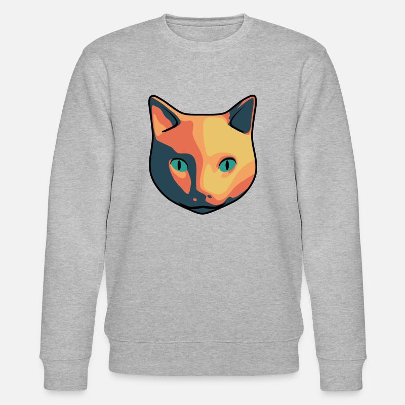 Katze - Stanley/Stella Unisex Bio-Sweatshirt CHANGER  - Grau meliert