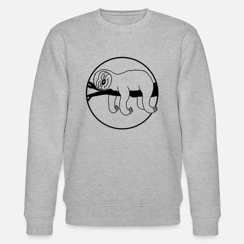 Bande dessinée Branch Sleep Sloth - Sweat bio CHANGER Stanley/Stella Unisexe - gris chiné