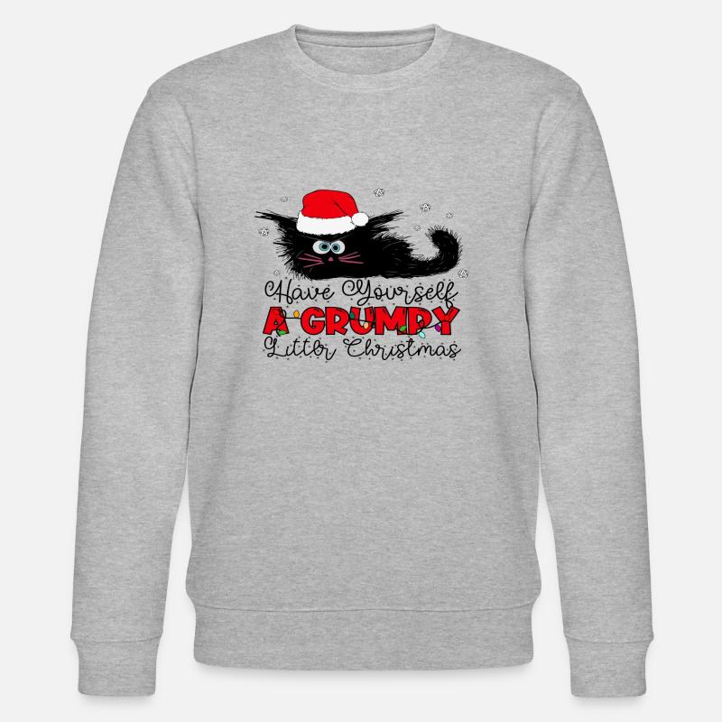 Faites-vous une litière grincheuse Noël - Sweat bio CHANGER Stanley/Stella Unisexe - gris chiné