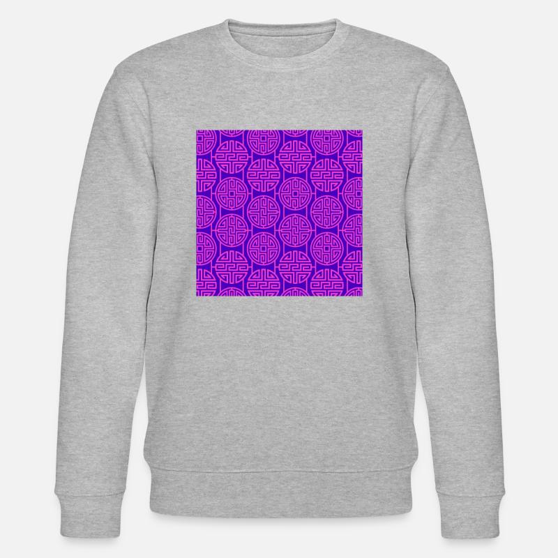 Chinesisches Muster - Stanley/Stella Unisex Bio-Sweatshirt CHANGER  - Grau meliert