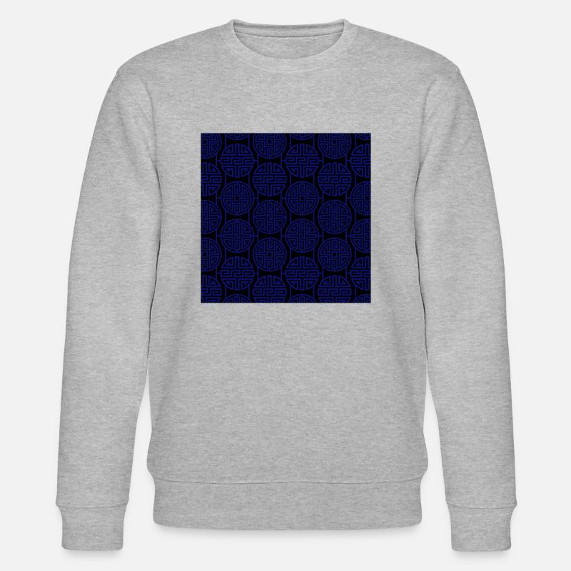 Chinesisches Muster - Stanley/Stella Unisex Bio-Sweatshirt CHANGER  - Grau meliert