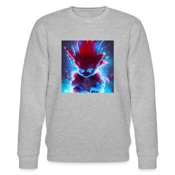Series: distopia of christmas - Stanley/Stella CHANGER Unisex Organic Sweatshirt - heather grey - Front - Nik (191cm) & Marisol (170cm)