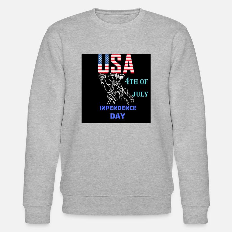 USA, Freiheitsstatue - Stanley/Stella Unisex Bio-Sweatshirt CHANGER  - Grau meliert
