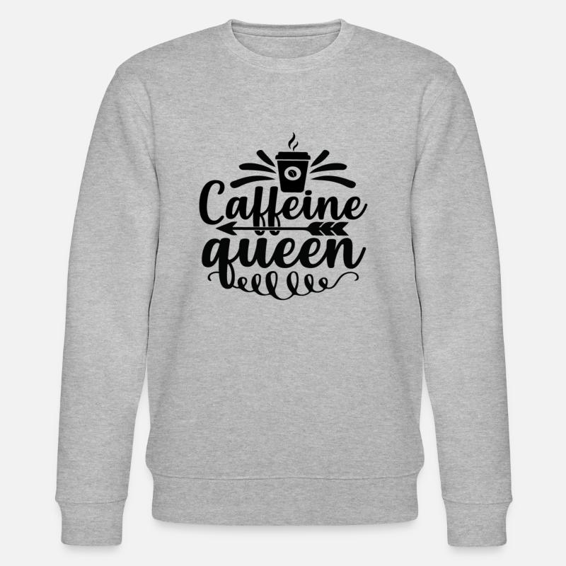 Caffeine queen - Stanley/Stella Unisex Bio-Sweatshirt CHANGER  - Grau meliert