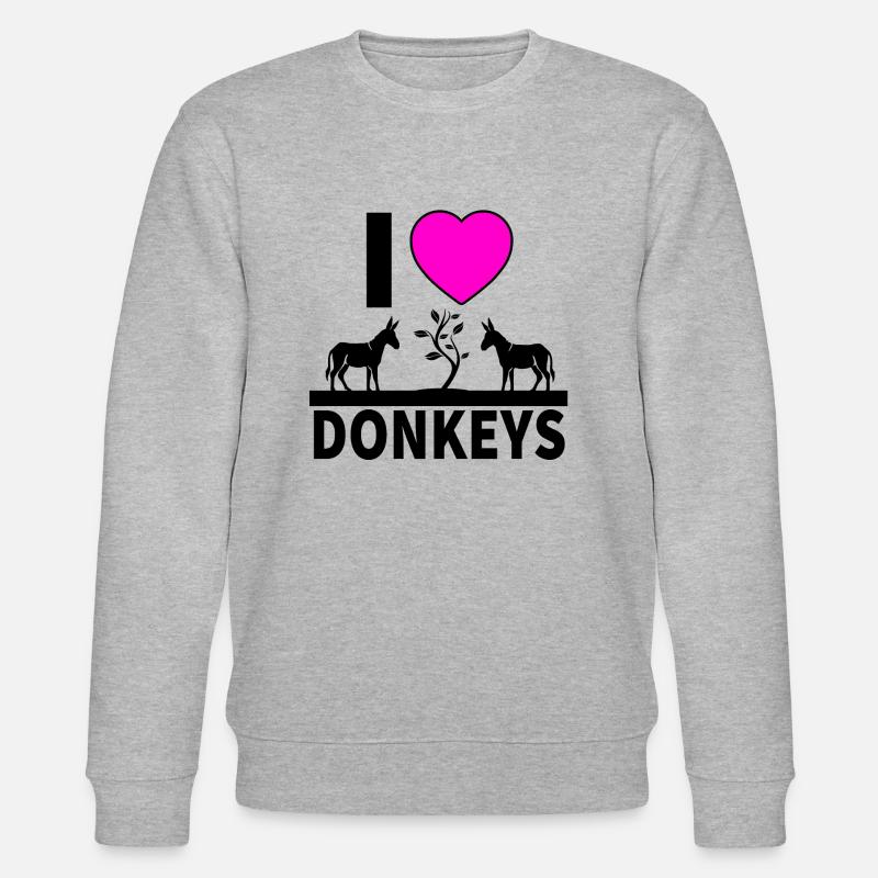 Esel - Stanley/Stella Unisex Bio-Sweatshirt CHANGER  - Grau meliert