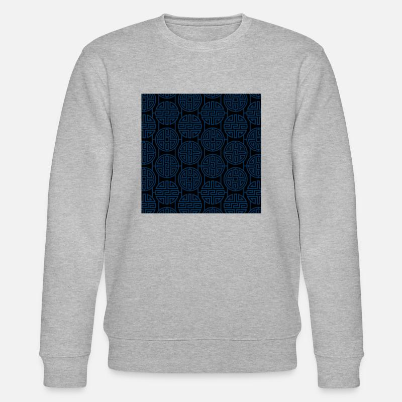 Chinesisches Muster - Stanley/Stella Unisex Bio-Sweatshirt CHANGER  - Grau meliert