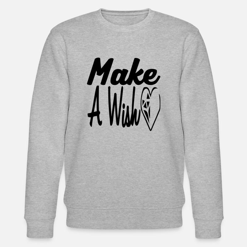 Make a Wish - Stanley/Stella Unisex Bio-Sweatshirt CHANGER  - Grau meliert