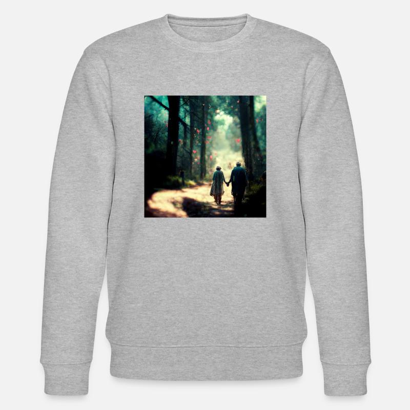Altes Ehepaar Hand in Hand - Stanley/Stella Unisex Bio-Sweatshirt CHANGER  - Grau meliert