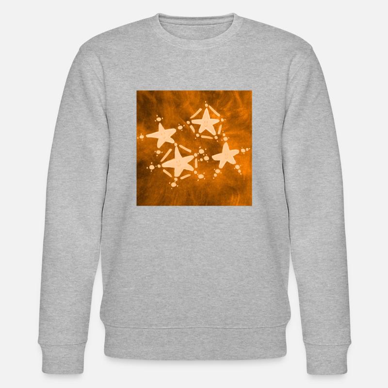 4 STERNE ORANGE - Stanley/Stella Unisex Bio-Sweatshirt CHANGER  - Grau meliert