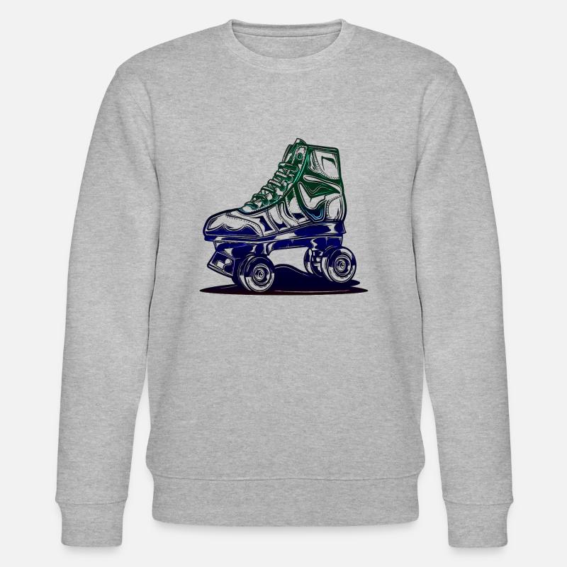 Rollerblades Rollerblade Skates Rollschuhe Retro - Stanley/Stella Unisex Bio-Sweatshirt CHANGER  - Grau meliert