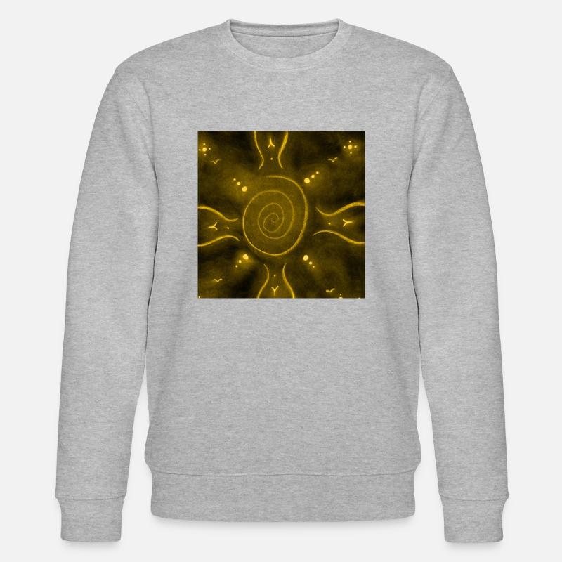 MANDALA JAUNE ENSOLEILLÉ - Sweat bio CHANGER Stanley/Stella Unisexe - gris chiné