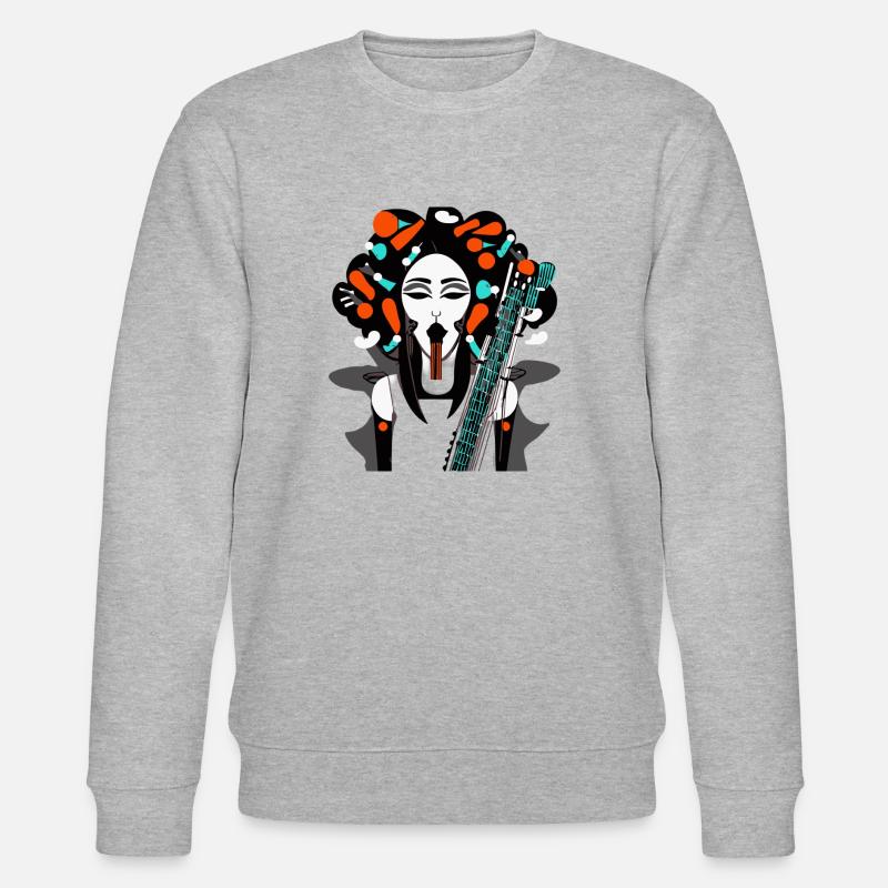 Musik Mädchen - Stanley/Stella Unisex Bio-Sweatshirt CHANGER  - Grau meliert