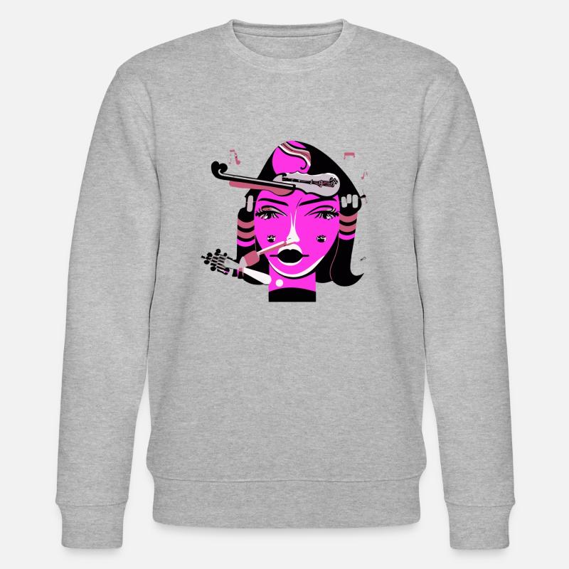 Musik Mädchen - Stanley/Stella Unisex Bio-Sweatshirt CHANGER  - Grau meliert