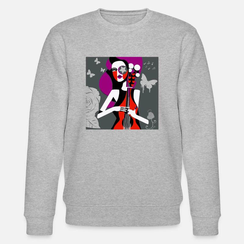 Musik Mädchen - Stanley/Stella Unisex Bio-Sweatshirt CHANGER  - Grau meliert